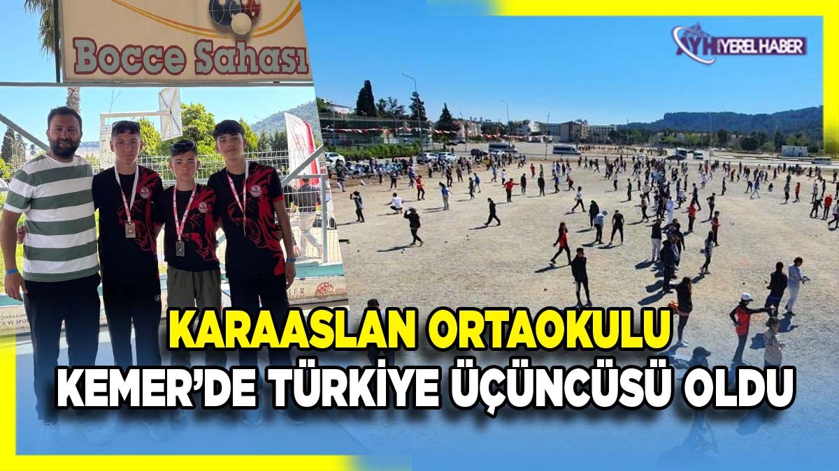 Antalya Kemer’de Afyonkarahisar Rüzgârı Esti: Karaaslan Ortaokulu Türkiye Üçüncüsü Oldu