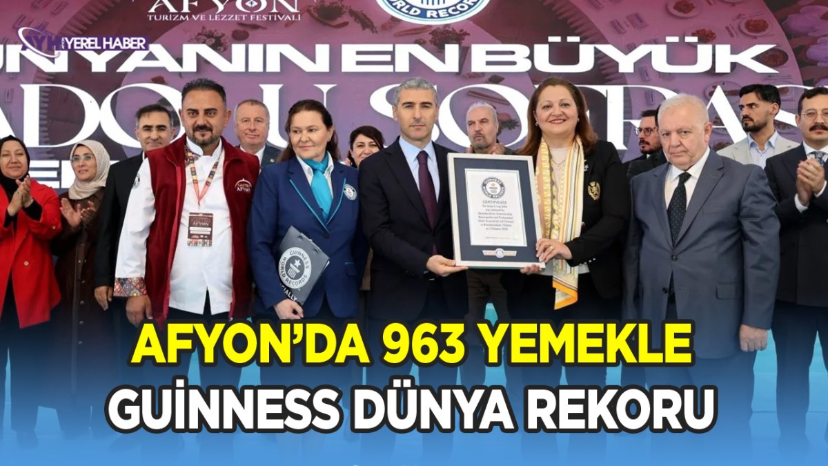Afyon’da 963 Yemekle Guinness Dünya Rekoru