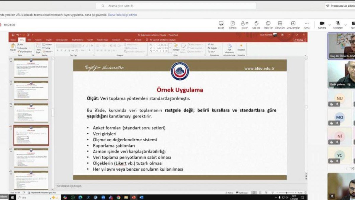 AFSÜ’de Öz Değerlendirme Eğitimi Düzenlendi