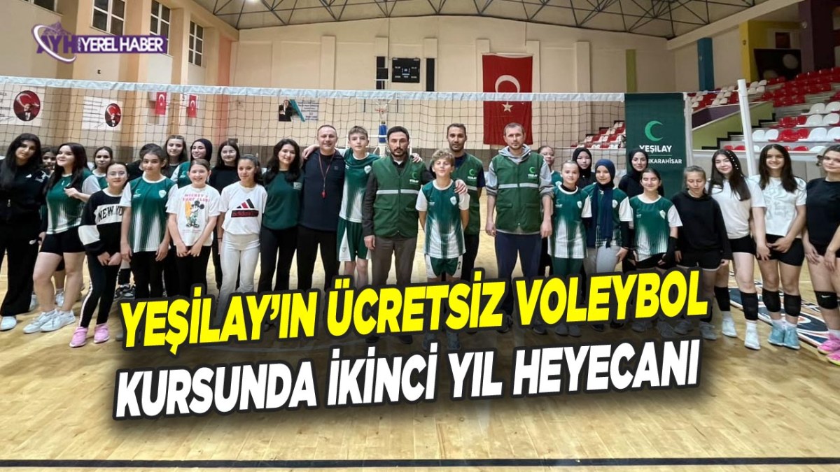 Yeşilay’ın Ücretsiz Voleybol Kursunda İkinci Yıl Heyecanı