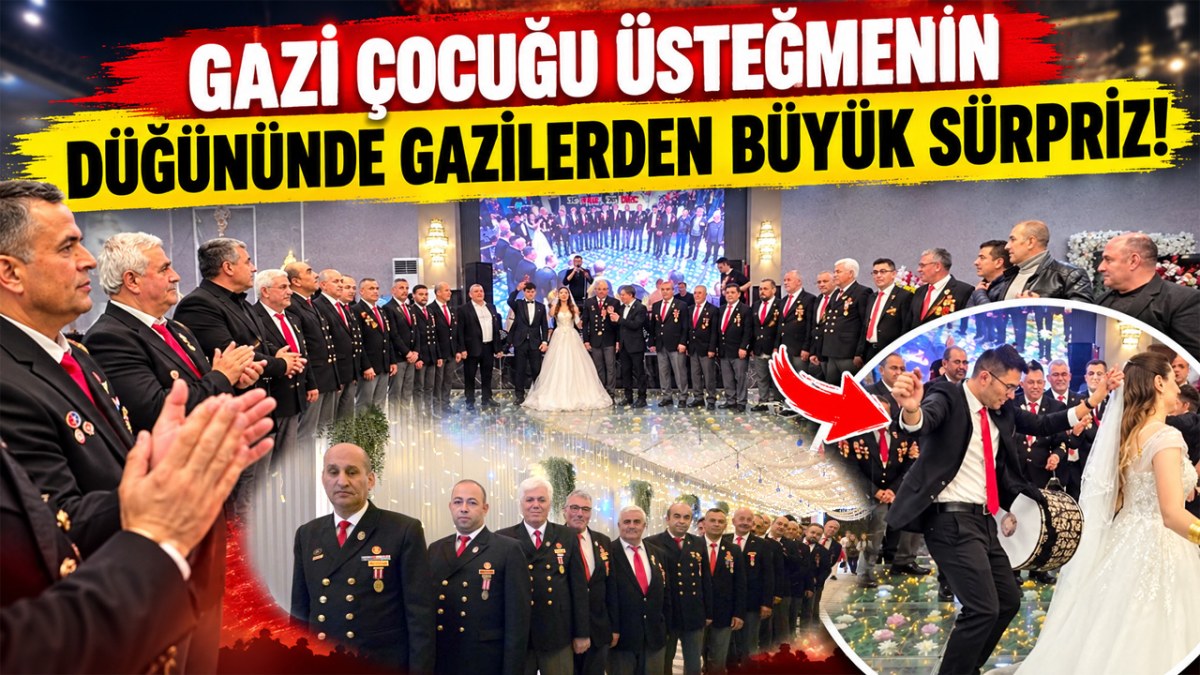 Gazi Çocuğu Üsteğmenin Düğününde Gazilerden Büyük Sürpriz