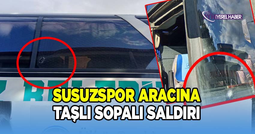 Bolvadin’de Susuzspor’un aracını taşladılar