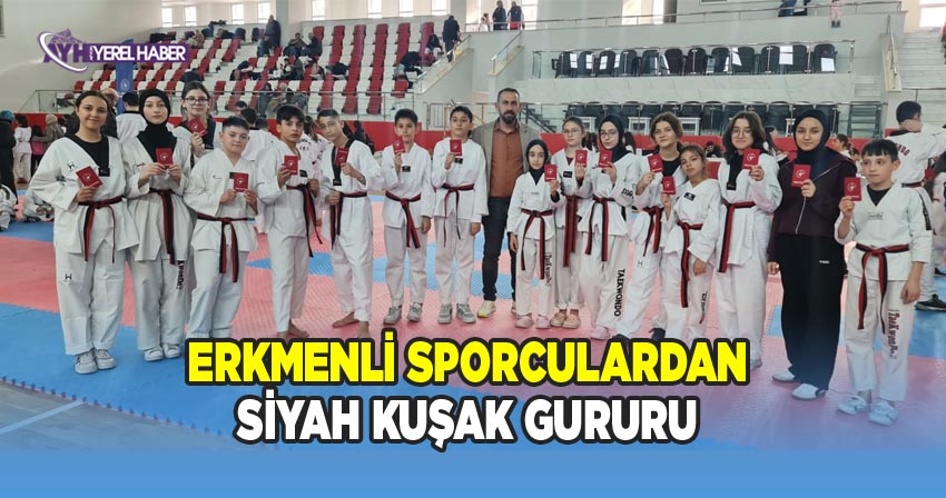 Erkmenli Sporculardan Siyah Kuşak Gururu