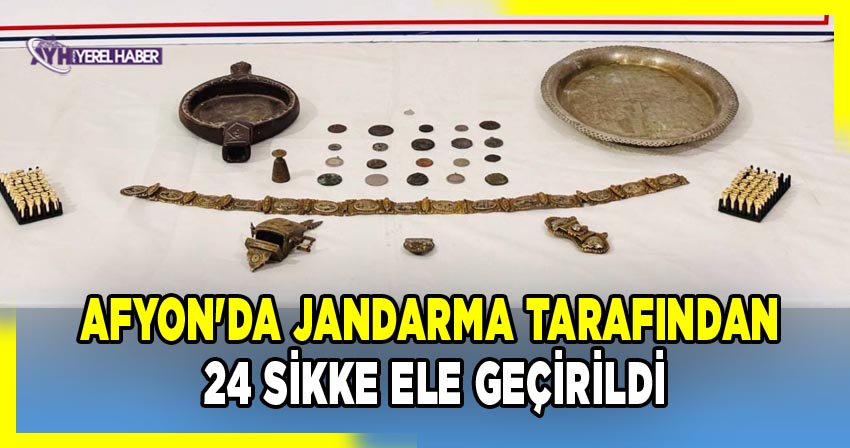 Afyon'da Jandarma tarafından 24 Sikke Ele Geçirildi