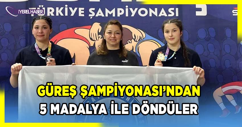 AKÜ SBF Öğrencileri Güreş Şampiyonası’ndan 5 Madalya ile Döndü